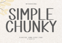 Simple Chunky Font - Featured Image