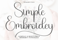Simple Embroidey Font - Featured Image