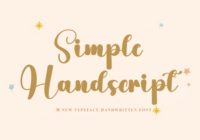 Simple Handscript Font - Featured Image
