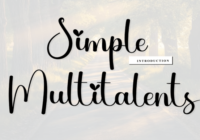 Simple Multitalents Font - Featured Image