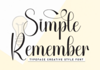 Simple Remember Font - Featured Image