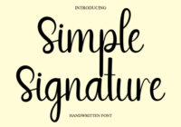 Simple Signature Font - Featured Image