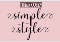 Simple Style Font - Featured Image