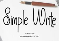 Simple Write Font - Featured Image
