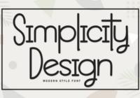 Simplicity Design Font - Featured Image