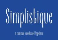 Simplistique Font - Featured Image