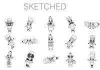 Sketched Dingbats Font - Featured Image