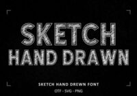 Sketched Hand Drawn Font - Featured Image