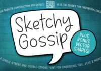 Sketchy Gossip Font - Featured Image