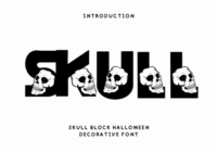 Skull Block Halloween Font - Featured Image