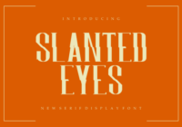 Slantedeyes Font - Featured Image