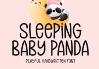 Sleeping Baby Panda Font - Featured Image