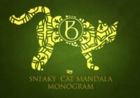 Sneaky Cat Mandala Monogram Font - Featured Image