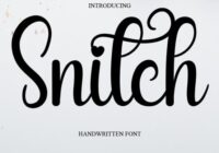 Snitch Font - Featured Image
