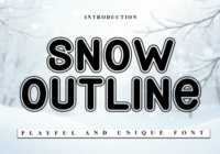 Snow Outline Font - Featured Image